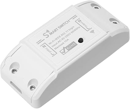 OWSOO Interruptor Control Remoto WiFi Inalmbrico WiFi Smart Switch 10A2200W para Control de AndroidiOS App Compatible con Amazon Alexa para Google Home Timer