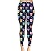 CowCow Womens Navy Tone Colorful Owls Pattern Leggings, Navy - M
