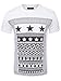 URBAN K men's Hipster Hustle Bandana Print & Faux Leather Crewneck T-Shirt