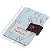 niceEshop(TM) Canvas Flower Credit Card Case Bag Holder with 20 Card Slot,Light Blue