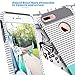 ULAK iPhone 7 Plus Case, Slim Dual Layer Protection Scratch Resistant Hard Back Cover Shock Absorbent TPU Bumper Case for Apple iPhone 7 Plus 5.5 inch,Minimal Mint Stripes+Grey