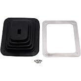 Universal Rubber Shifter Boot Kit With Chrome Plate 5 5/8" X 6 3/4"