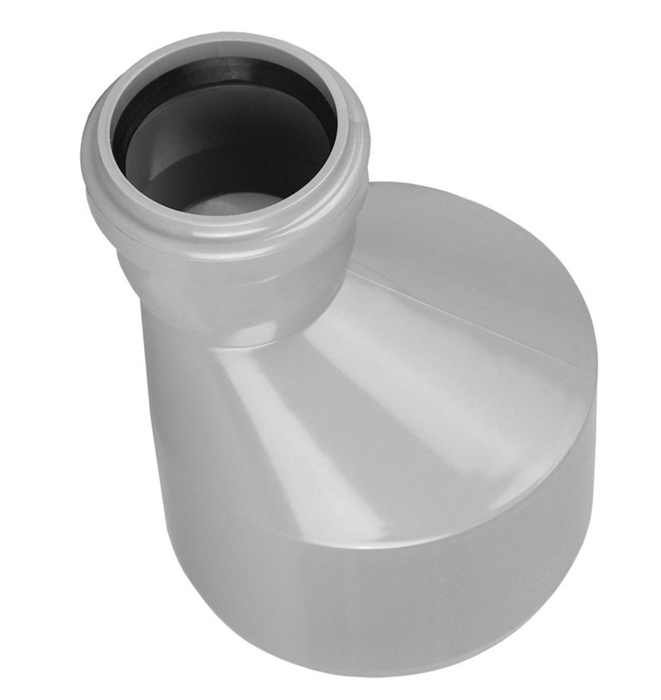 Aquer Pipe Reducer, Reducing Sleeve, 110/50, Grey, Polypropylene (PP), 1 Item