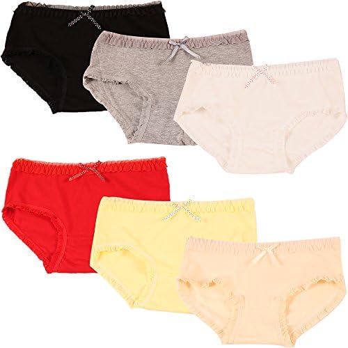 OULU 6 Pack Cotton Brief Underwear for Womens/Teen Girls Candy Color Lingerie Panty Panties Set