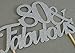 Silver 80 & Fabulous Cake Topper