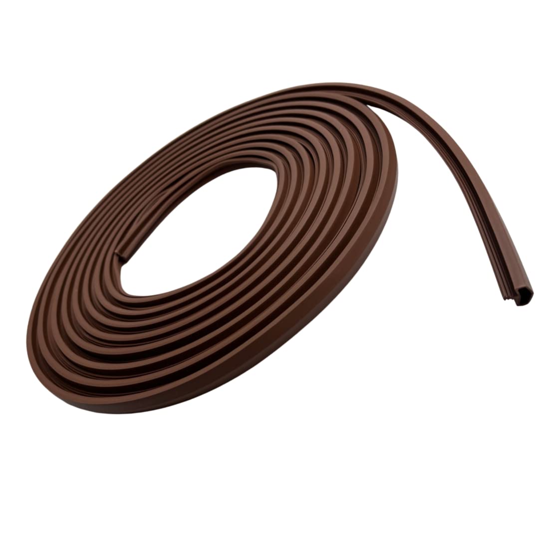 Room Door Seal 5 m Brown: 12 mm Reed Width / 2.8 mm Groove Width / Height 6 mm Ideal for Home and Indoor Doors
