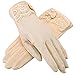 Women Driving Sunscreen Slip Gloves Cotton Gloves Breathable Lace Bow