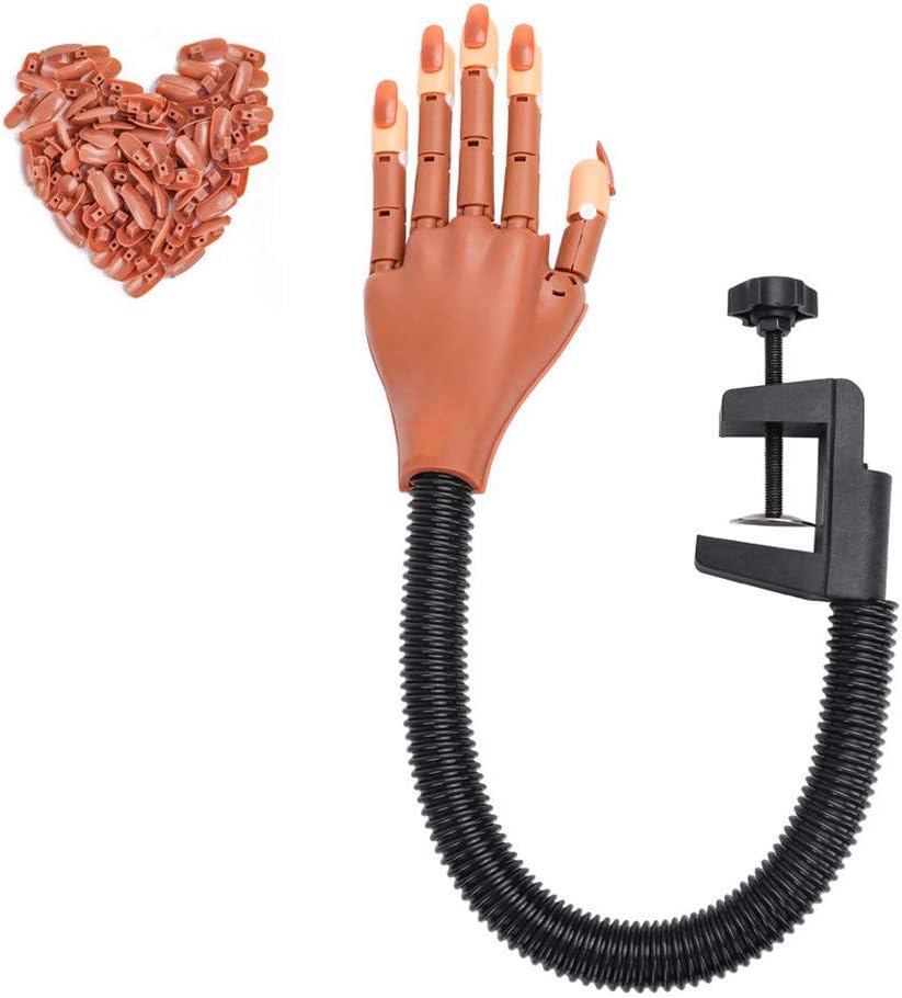 Hiistar Nail Trainning Practice HandNail Display Manicure Supply Flexible Movable False Fake Hands for Nail Manicure-Best Manicure DIY Print Practice Tool