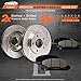 Max Brakes Premium Slotted|Drilled Rotors w/Ceramic Brake Pads Front Performance Brake Kit KT028131 [Fits:1998-2003 Infiniti QX4 | 1999-2004 Nissan Pathfinder]