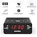 Alarm Clock Radio, Digital Alarm Clock, AM/FM Radio Snooze, Sleep Timer, Dimmer, 0.6” Digital LED Display Battery Backup Function Bedroom, Office, Table Desk