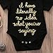 Cute Newborn Baby Golden Shiny Words Print Short Sleeve Summer Romper Bodysuit (0-3M, Black)
