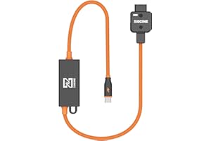 ZGCINE DT-PD 20" D-Tap to USB-C PD Bidirectional Charger Cable | 65W Fast Charge for V-Mount Battery, Mirrorless Camera, Phon