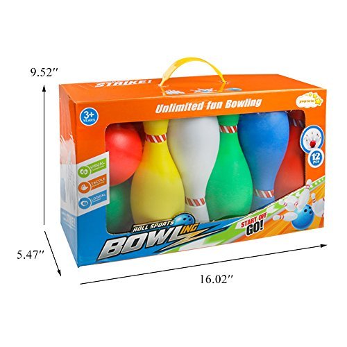Kinder Bowling Spiel Spielzeug-Spiel Kinder Bowling-Set Party Spielzeug mit 1 Ball und 6 Pins