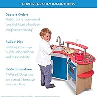 melissa & doug cook's corner wooden pretend play toy kitchen