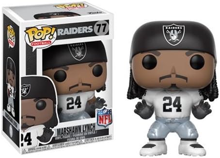 NFL Marshawn Lynch Raiders Wave 4 Pop! Vinyl Figure and (Bundled with Pop BOX PROTECTOR CASE)