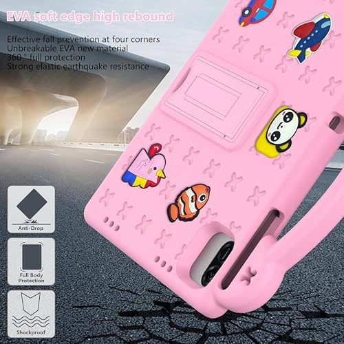 Vurtboly Kids Case Compatible with Honor Pad X8a 11Inch 2024, Cute Full Body Protective Cover with Handle Stand, Lightweight Shockproof Cover with Shoulder Strap Kickstand for Honor Pad X8a 2024