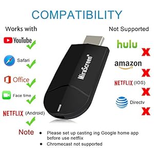 Wifi Display Dongle – 2.4G + 5G Wireless 4K HDMI Display Adapter, Mini Mirroring Supporto Miracast AirPlay DLNA per… - immagine 7