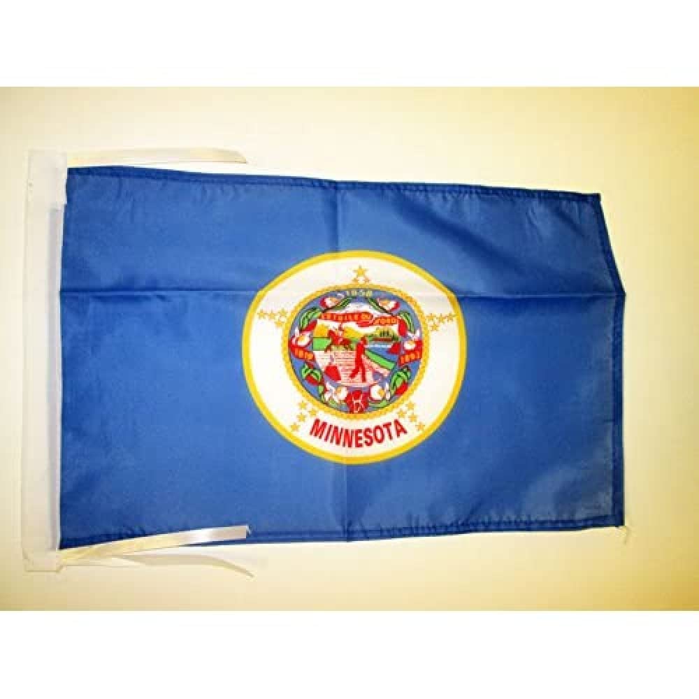 AZ FLAG - Minnesota Flag - 18'' x 12'' - 100% Polyester US state of Minnesota Small Banner with Two Cords - Fade Resistant - Vivid Colors - 18x12 in - 45x30 Cm โ image 1