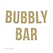 Andaz Press Real Glitter Paper Pennant Hanging Banner, Bubbly Bar, Gold Glitter, Includes String, 1-Set, Alcohol Open Bar Champagne Bridal Shower Wedding Decorations