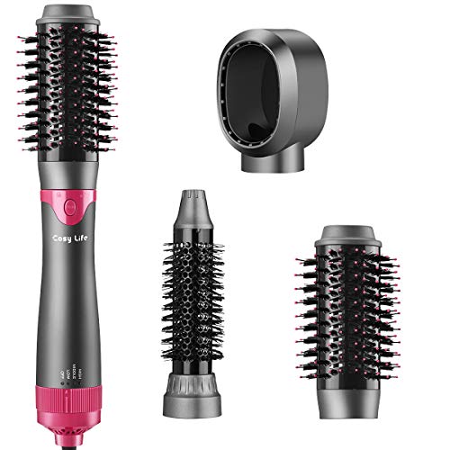Hair Dryer Brush Hot Air Brush,Cosy Life 1000W 3 Heat Settings 3 in 1 Negative Ion One Step Hair Dryer & Volumizer with Interchangeable Brush Heads