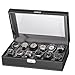 Sorbus 12 Slot Watch Box, Black