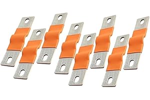 Kqcibz 8Pcs High-Grade -Plated Copper Bus Bars -Plated Copper Bus Bars Set Kit for Solar Power and Deep Cycle Battery