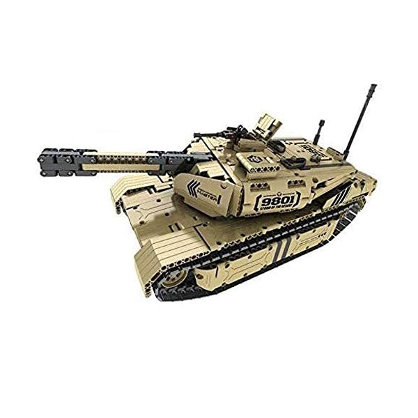 WEHOLY Ferngesteuertes Auto Spielzeug Militärischer Baustein RC Auto Zusammengebauter Panzer Ferngesteuertes Auto… – Bild 3