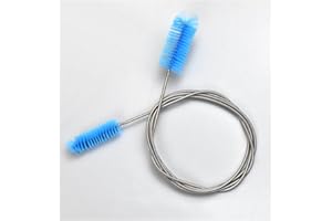 Double-Ended Flexible Drain Cleaning Brush - Extra-Long 79-Inch Pipe Brush and 8-Inch Tube Scrubber for Kitchen Sink, Plumbin