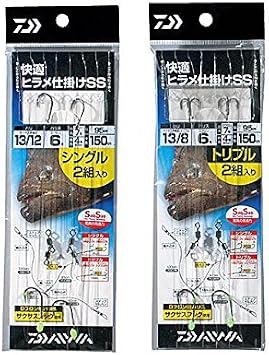 Amazon ダイワ Daiwa 快適ヒラメ仕掛ss 東北チラシ 3本 5号 ダイワ Daiwa 完成仕掛け
