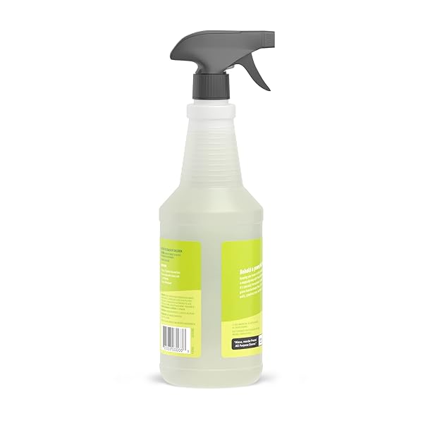 AMAZON BRAND – PRESTO! ALL PURPOSE CLEANER, LEMON SCENT, STREAK-FREE FORMULA, SAFE FOR STAINLESS STEEL, 32 FL OZ, 2-PACK