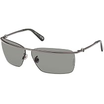 Amazon.com: Moncler Sunglasses ML 0257 Niveler 12N Silver, Green