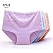 BOSSXIN 4 Pack Womens Plus Size Sexy Lace Panties Cotton Briefs Underwear for Women-XL