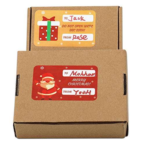 Methdic Christmas Name Tags Stickers for Gift Self Adhesive 120 Labels