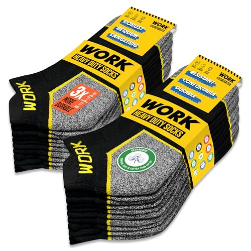 10 paia calze lavoro uomo corti estive rinforzate calzini donna corte WORK Socks, 43-46