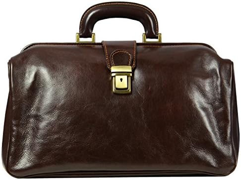 Leather Doctor Bag, Leather Medical Bag, Satchel Bag Brown - Time Resistance