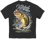Fishing T-Shirt Wicked Fish Large Mouth Bass With Popper Jumping Frog X-Large Ice Gray
