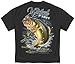 Fishing T-Shirt Wicked Fish Large Mouth Bass With Popper Jumping Frog X-Large Ice Gray