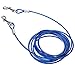 Dog Tie Out Cable and Stake,Focuspet Pet Leash with Tie Out Outdoors Yard Camping Medium Small Dogs Up to 60 Pound 18'' Stake 10 Ft 16 Ft 33 Ft Cable Blue 10 ft
