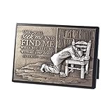 Lighthouse Christian Products Moments of Faith Praying Man Rectangle Sculpture Plaque, 4 1/2 x 6 1/2