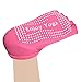 Amandir 4 Pairs Non Slip Yoga Socks Non Skid Yoga Pilates Barre Toeless Socks with Grips for Women
