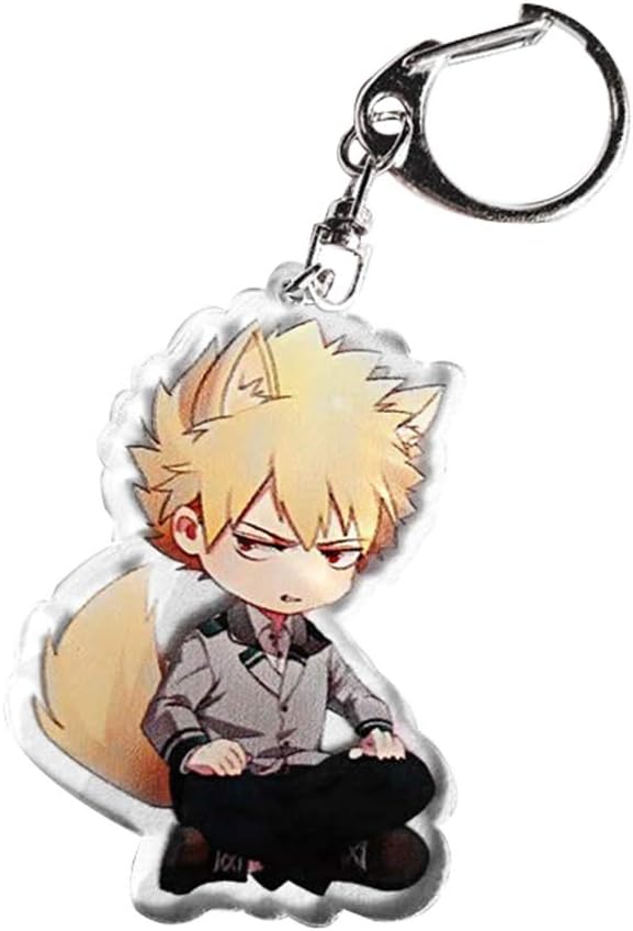 Haushele OFD Anime Acrylic Keychain My Hero Academy Keychain Anime Peripheral Transparent Key Pendant(H05)