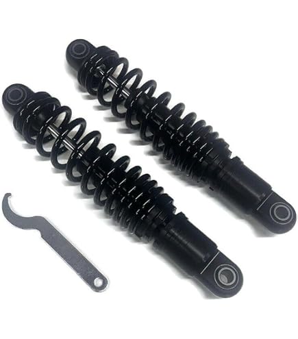 OUMURS 10.5" Chrome Rear Shocks For Harley Dyna 1991-2017 – Super Glide, Low Rider, Street Bob - View #2