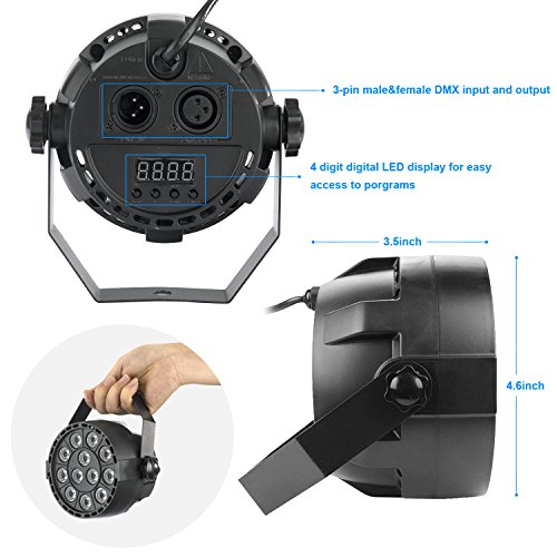 image for Rainiers Black Lights with 36W 12LEDs UV Par Light by DMX Controller f
