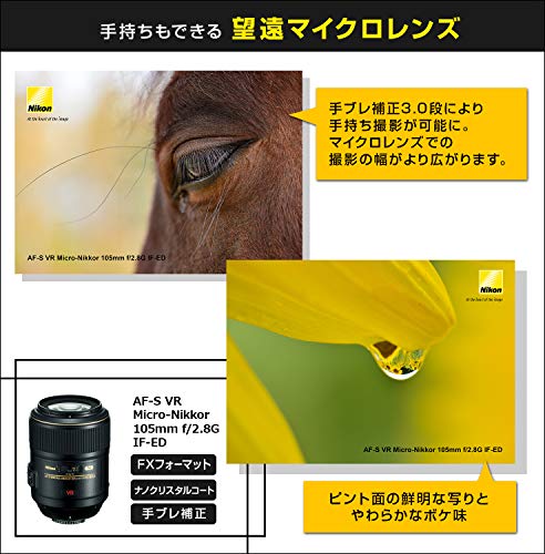 Nikon Téléobjectif Stabilisé AF-S VR 105 mm f/2.8G IF-ED MC