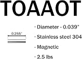 TOAAOT 2.5 LB Stainless Steel Tumbling Media Pins 0.039" Dia x 0.255" L for view 3