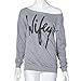 Canserin Women Sweatshirt, Women Fashion Letters Print Loose Sweatshirt Casual Long Sleeve T-Shirt Pullover Tops Size US 4-10 (XL, Gray)