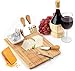 Cheese Board Set - Set Includes 3 Piece Cheese Knife Set & 4 Small Cheese Serving Forks - Plus Porcelain Dish for Sauces & Condiments by Decodyne