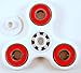 White Tri-Spinner Ceramic Zirconia ZrO2 Center Bearing Fidget Toy Stress Reducer EDC Focus Relieves ADHD Anxiety and Boredom White Body Red Outer Bearing Seals