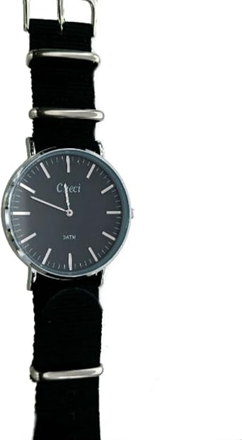 Reloj Cueci 16599 Correa NATO Negro con Esfera Negra: Amazon ...