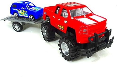 4x4 Big Toy Truck And Trailer Friction Freight Truck For Boys
